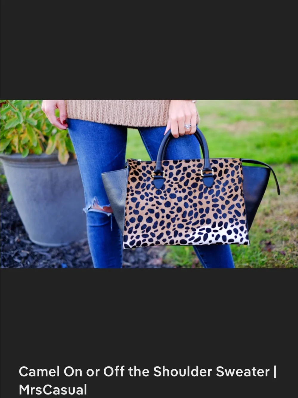 Clare V Leopard Print Satchel in Brown, Black, White